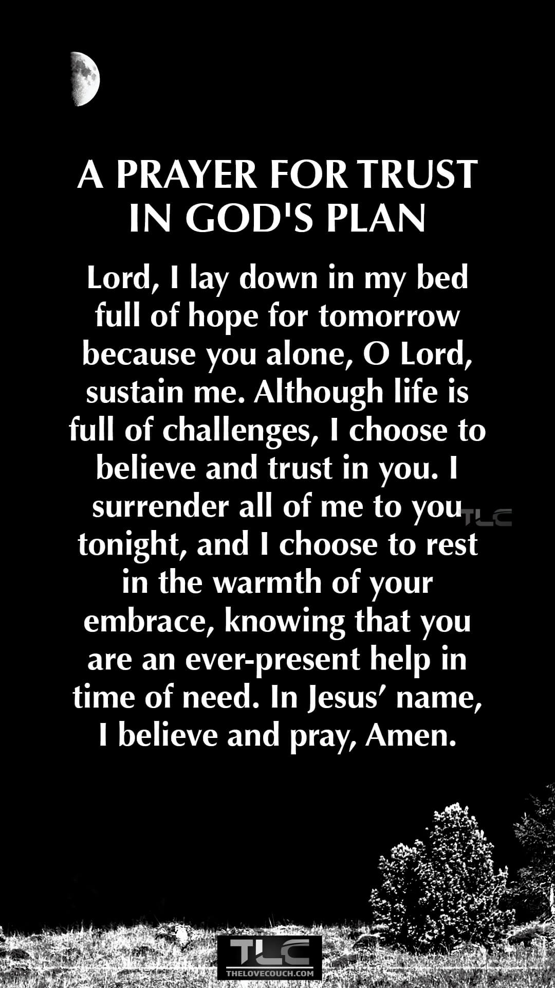 A Prayer for Trust in God's Plan Best Night Prayers to Sleep Peacefully