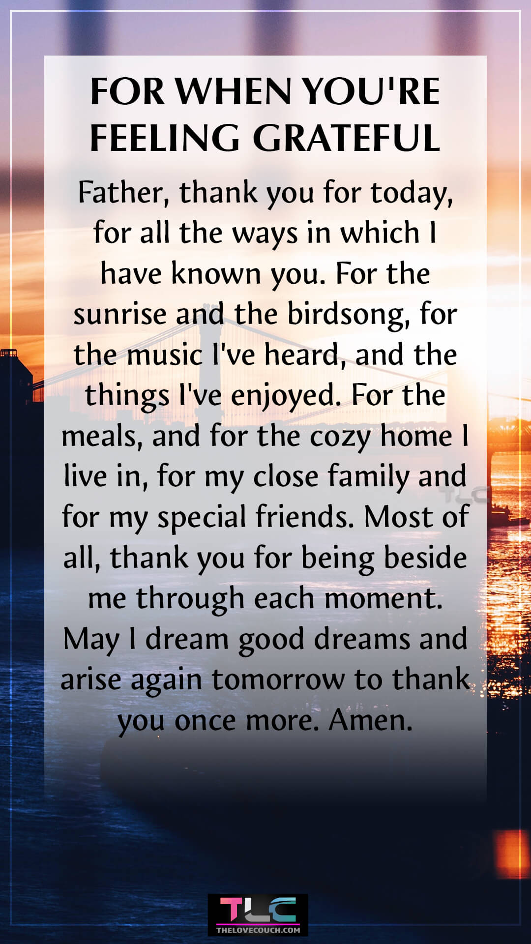 For When You're Feeling Grateful Good Night Time Prayers to Fall Asleep