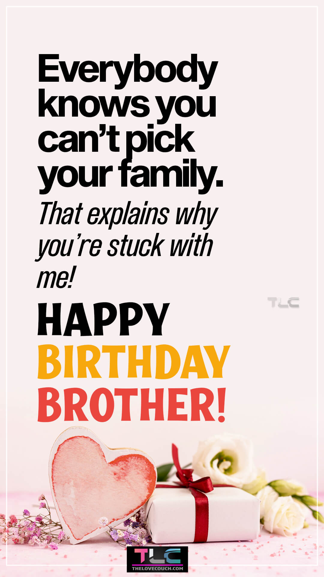 Everybody knows you can’t pick your family. That explains why you’re stuck with me! Funny Birthday Wishes for Brother