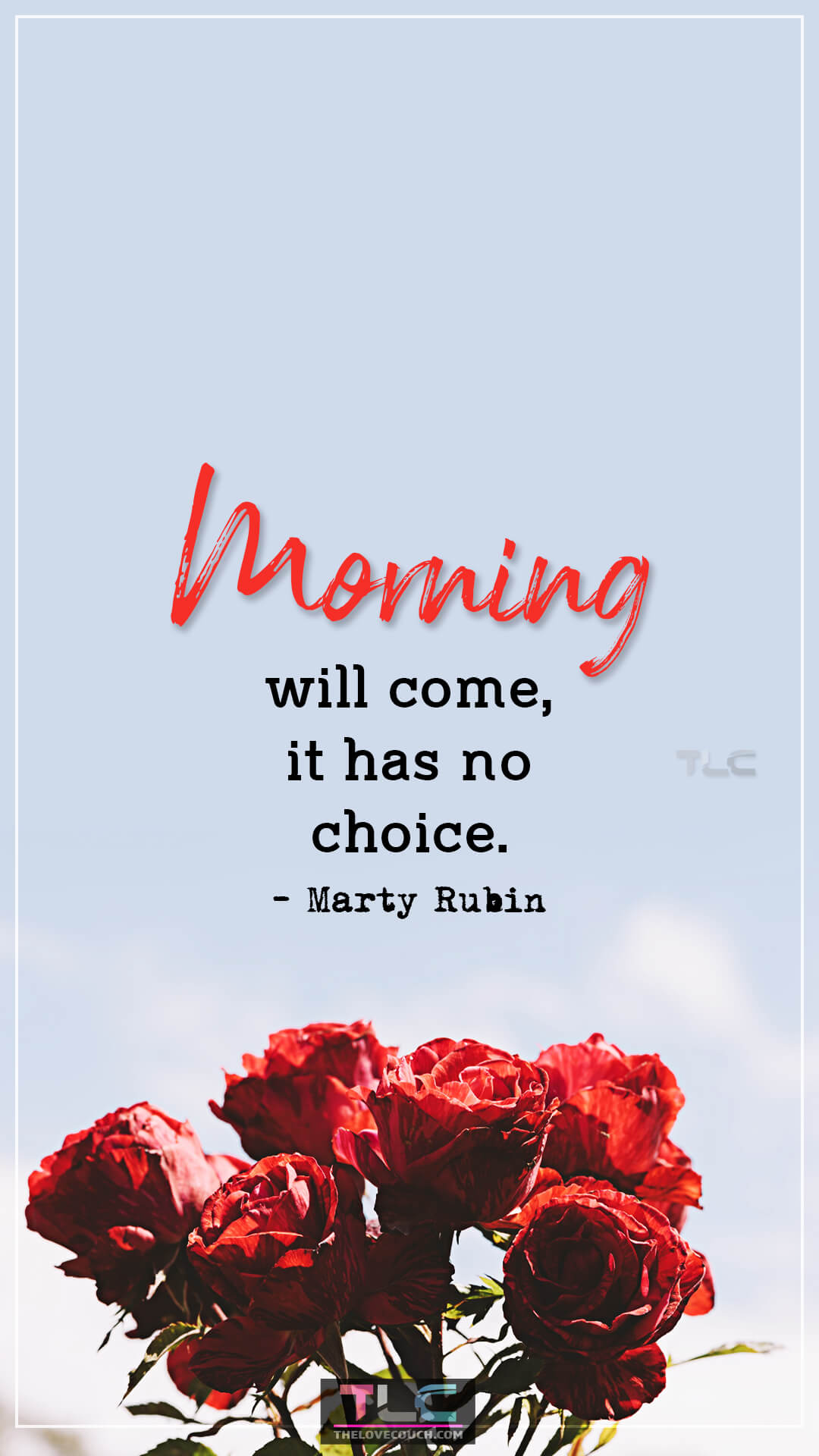 Morning will come, it has no choice. - Marty Rubin Great Motivational Morning Sayings